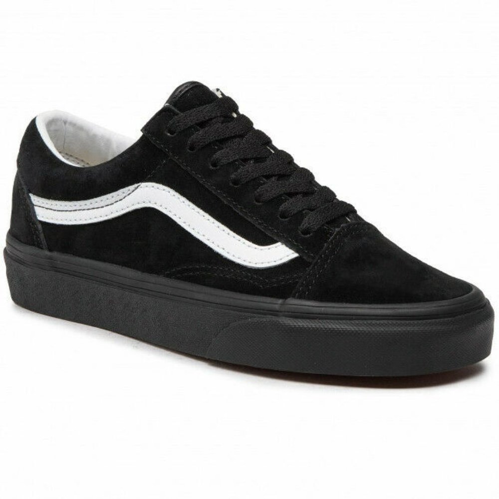 VANS OLD SKOOL PIG SUEDE (VN0A4U3B18L1) UNISEX BLACK/WHITE LOW TOP SNEAKERS